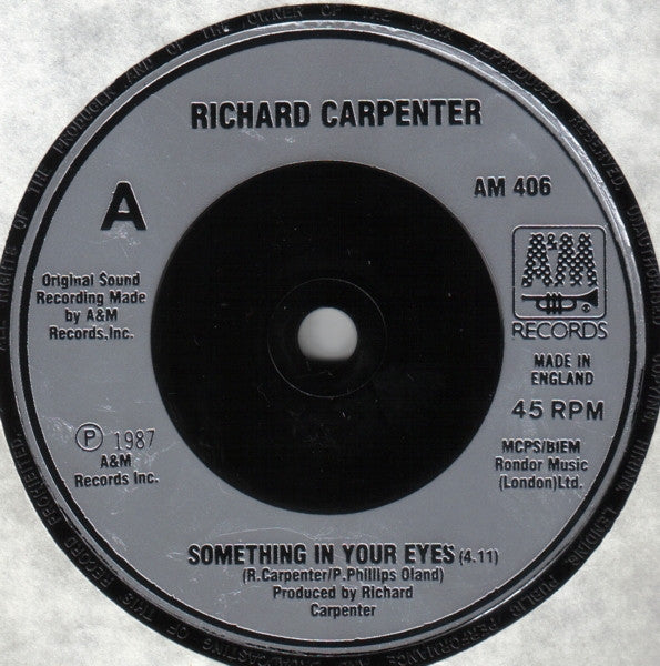 Richard Carpenter And Dusty Springfield : Something In Your Eyes (7, Single) 2
