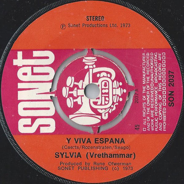Sylvia Vrethammar : Y Viva Espana (7, Single, Kno) 0