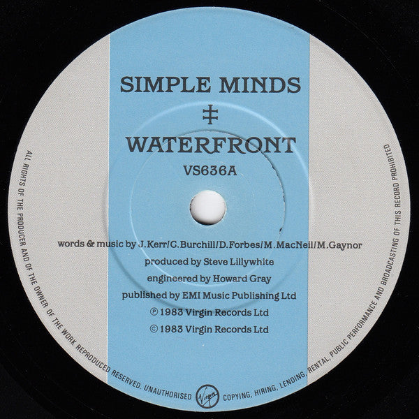 Simple Minds : Waterfront (7, Single, Pap) 2