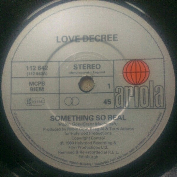 Love Decree : Something So Real (The Chinheads Theme) (7, Single) 2