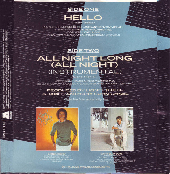 Lionel Richie : Hello (7, Single, Kno) 1