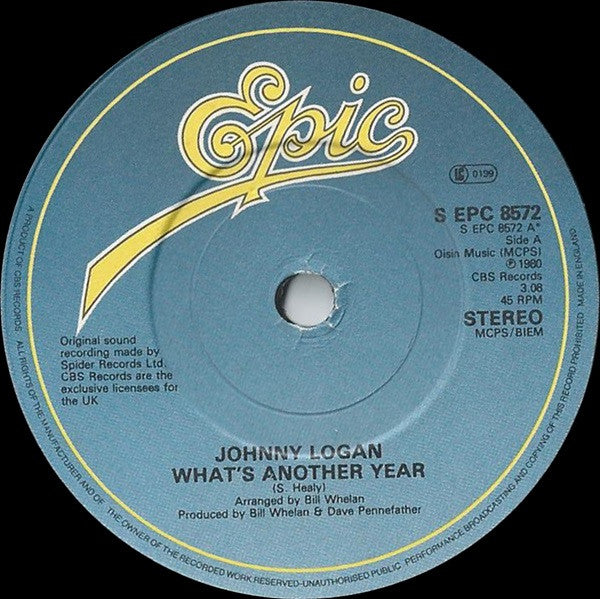 Johnny Logan : Whats Another Year (7, Single, Pap) 0