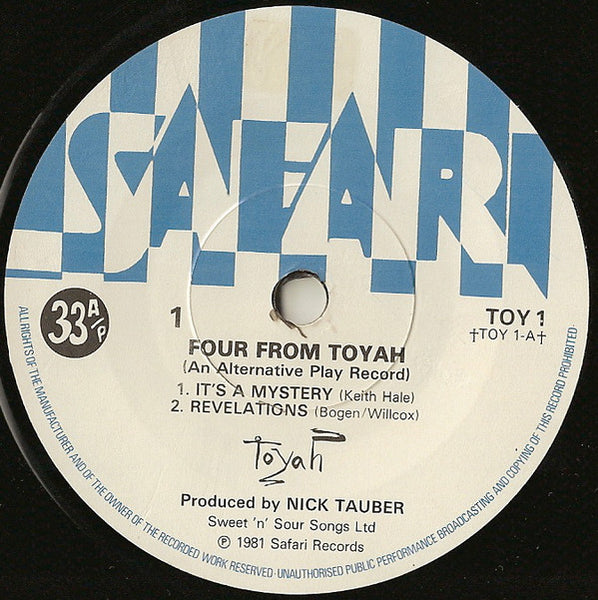 Toyah  : Four From Toyah (7, EP, Blu) 2