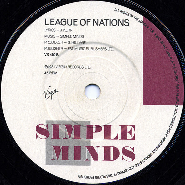Simple Minds : The American (7, Single) 3