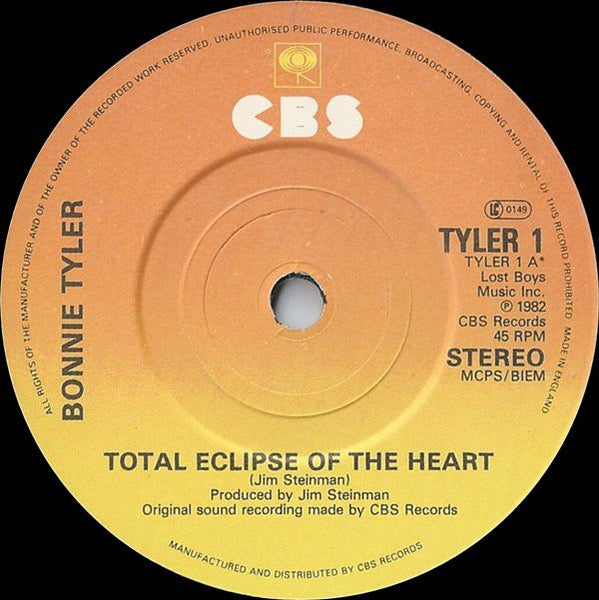 Bonnie Tyler : Total Eclipse Of The Heart (7, Single, Pap) 2