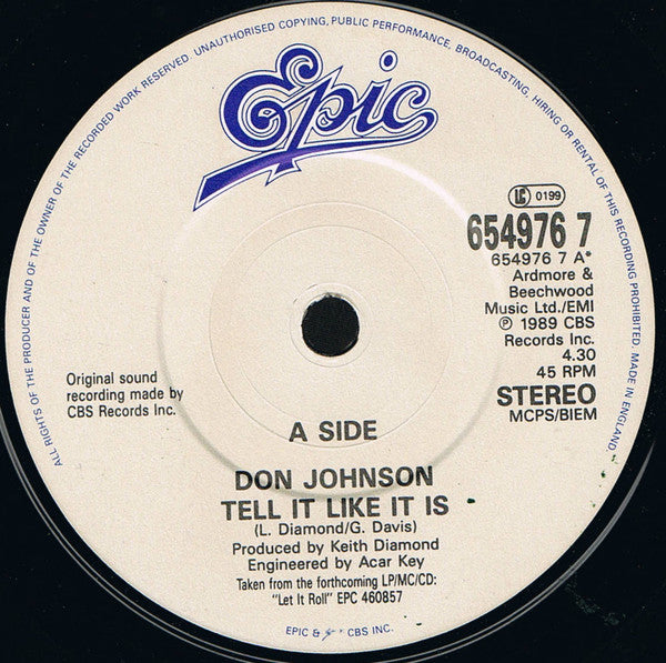 Don Johnson : Tell It Like It Is (7, Single) 2