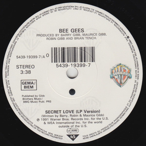 Bee Gees : Secret Love (7, Single, Sol) 2