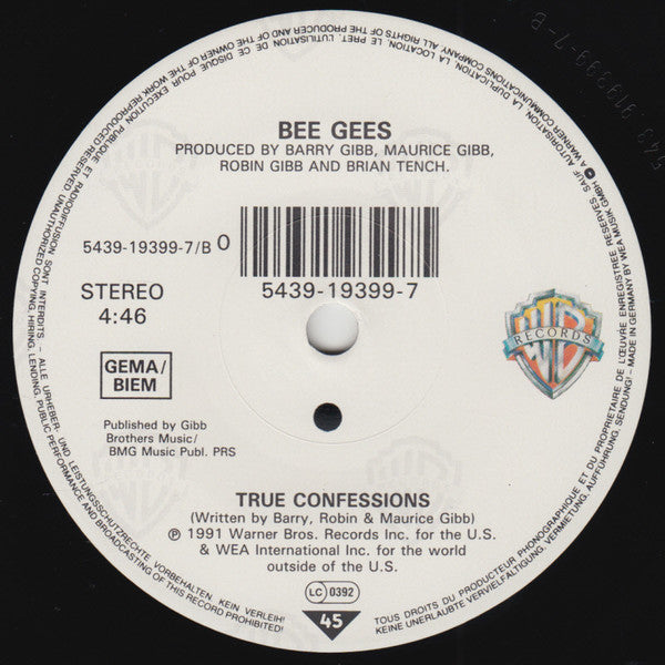 Bee Gees : Secret Love (7, Single, Sol) 3