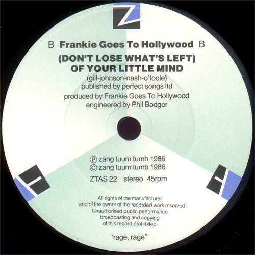 Frankie Goes To Hollywood : Rage Hard (7, Single) 3