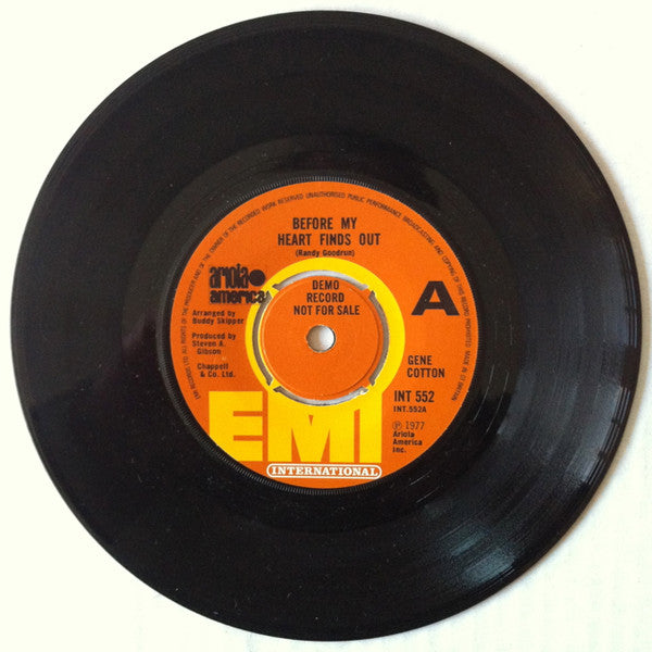 Gene Cotton : Before My Heart Finds Out (7, Single, Promo) 0