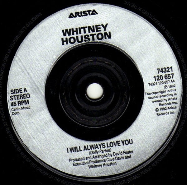 Whitney Houston : I Will Always Love You (7, Single, Sil) 2