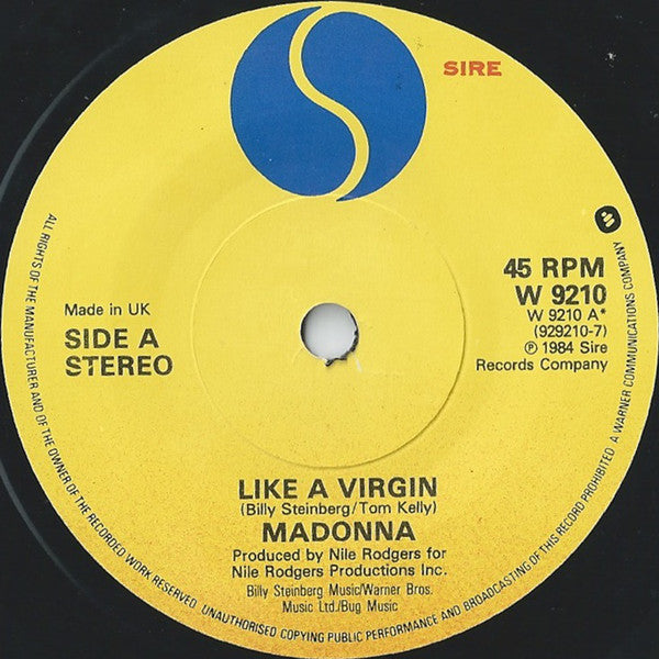 Madonna : Like A Virgin / Stay (7, Single, Pap) 2