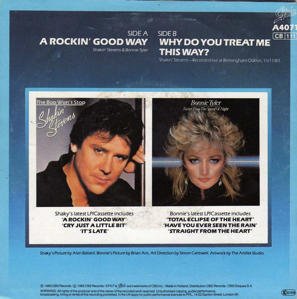 Shakin Stevens & Bonnie Tyler : A Rockin Good Way (7, Single) 1
