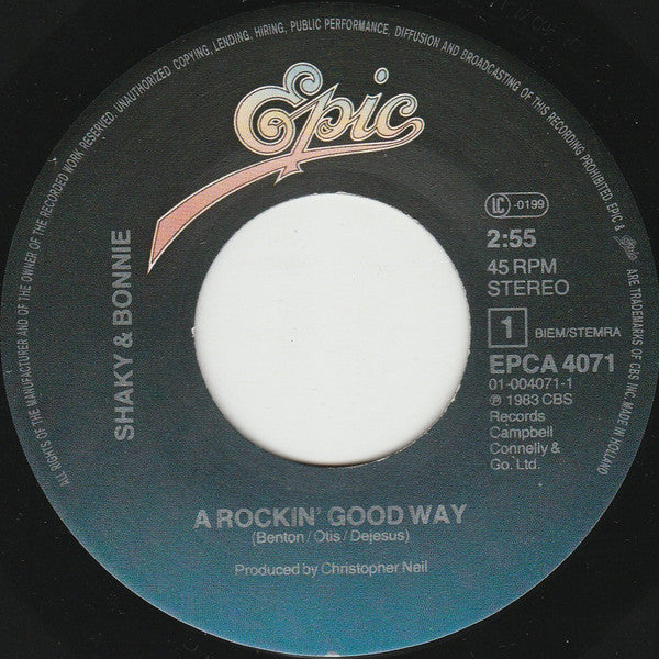 Shakin Stevens & Bonnie Tyler : A Rockin Good Way (7, Single) 2