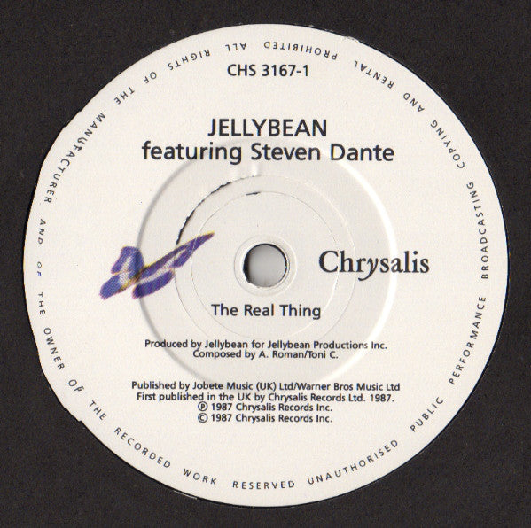 John Jellybean Benitez Featuring Steven Dante : The Real Thing (7, Single) 2