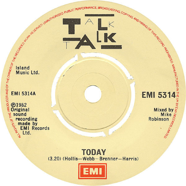 Talk Talk : Today • Its So Serious (7, Single, Kno) 2