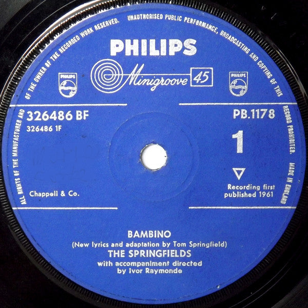 The Springfields : Bambino (7, Single, Mono, Sol) 0
