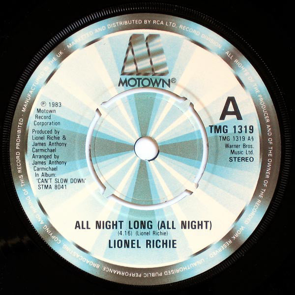 Lionel Richie : All Night Long (All Night) (7, Single, Pus) 2