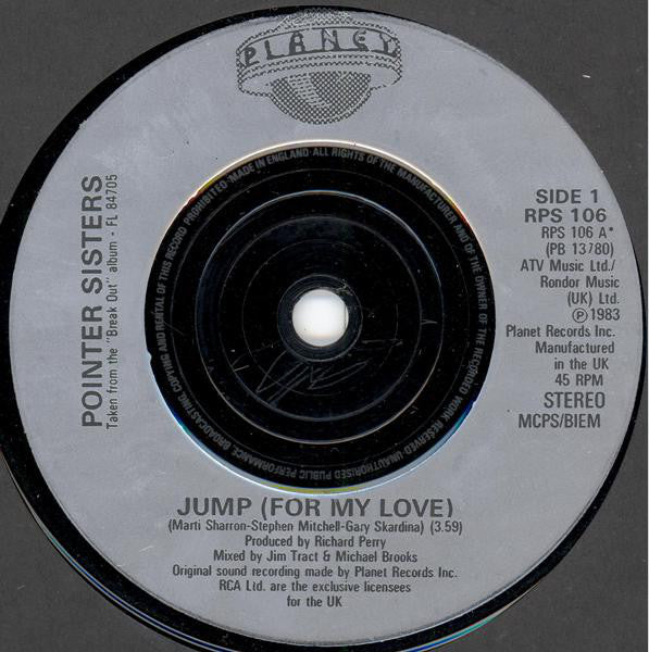 Pointer Sisters : Jump (For My Love) (7, Single, Inj) 2