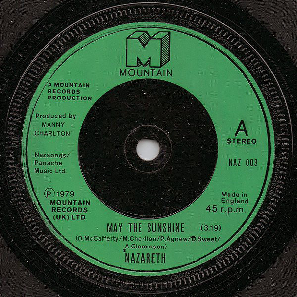 Nazareth  : May The Sunshine (7, Single, Com) 0