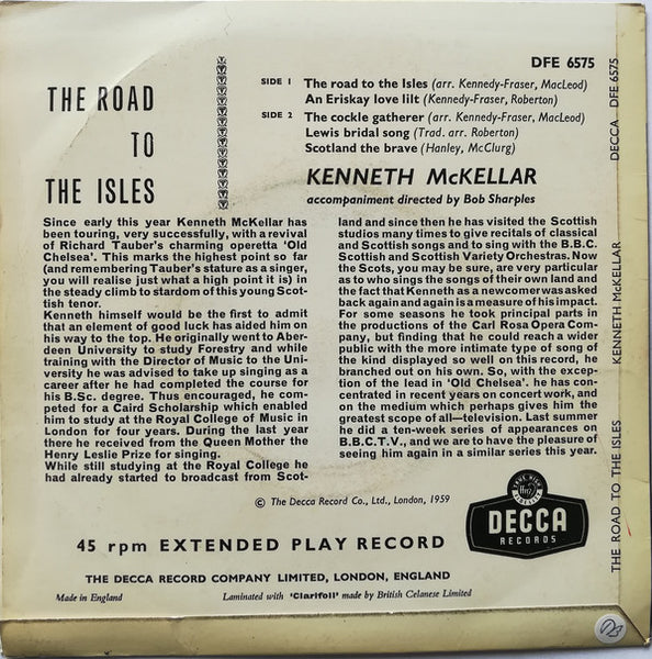Kenneth McKellar : The Road To The Isles (7, EP, RE, Pus) 3