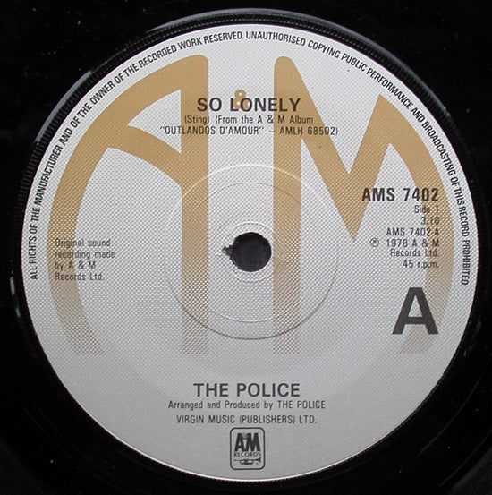 The Police : So Lonely (7, Single, RE) 2