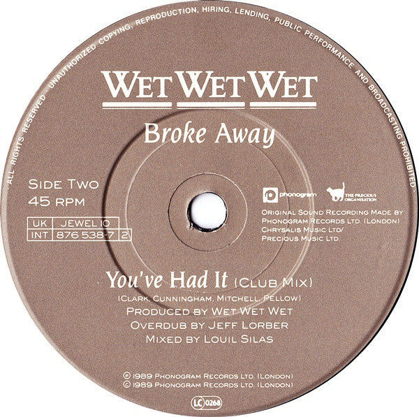 Wet Wet Wet : Broke Away (7, Single, Pap) 3