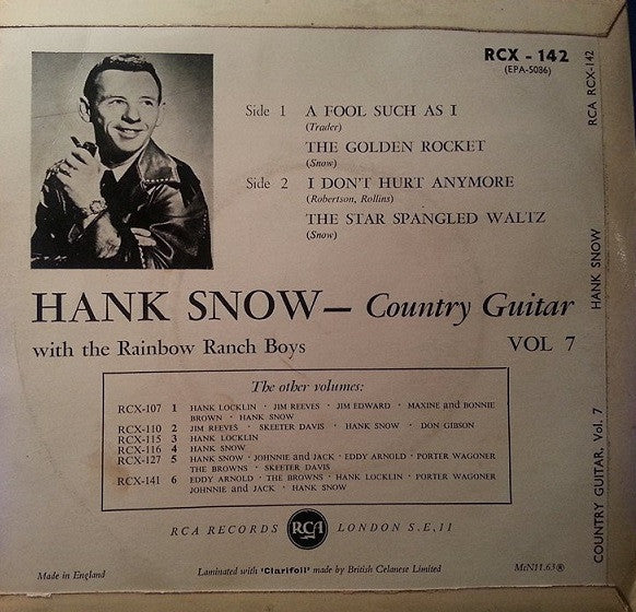 Hank Snow : Country Guitar Vol. 7 - The Golden Rocket (7, EP) 1