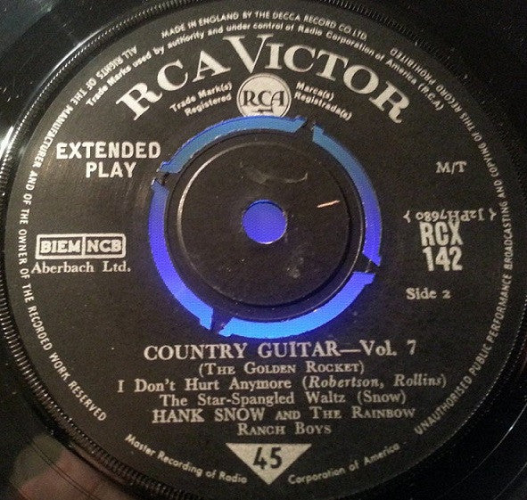 Hank Snow : Country Guitar Vol. 7 - The Golden Rocket (7, EP) 3