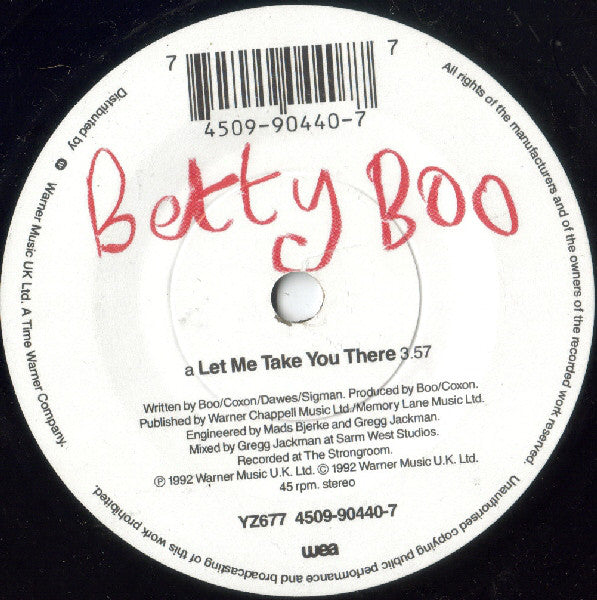 Betty Boo : Let Me Take You There (7, Single, Pos) 2