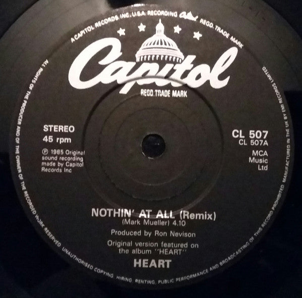 Heart : Nothin At All (7, Single, RE, Bla) 2