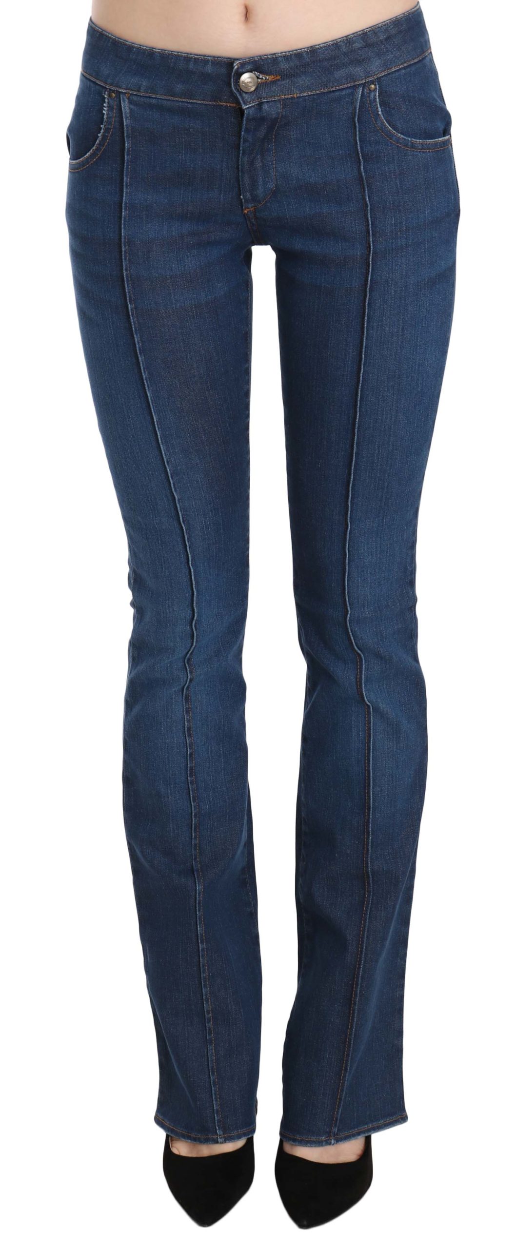 Blue Low Waist Boot Cut Denim Pants Jeans – The Chic Outlet