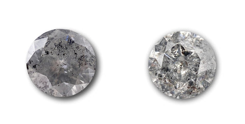 poor quality vs good quality salt and pepper diamond