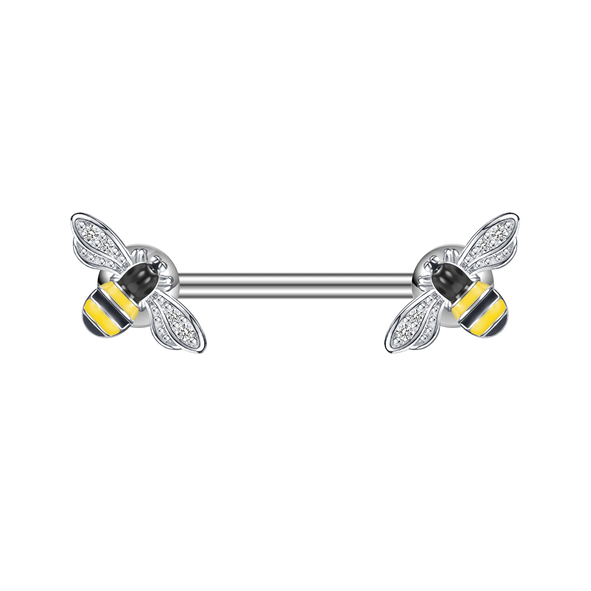 PAIR Boo-Bee Titanium Nipple Rings