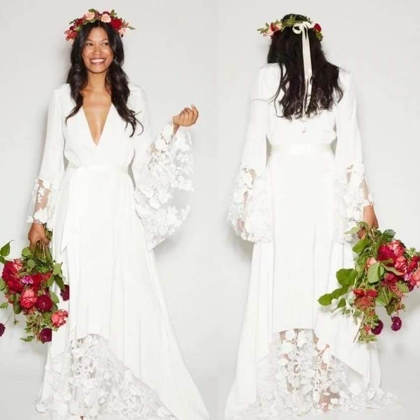 inexpensive bohemian wedding dresses