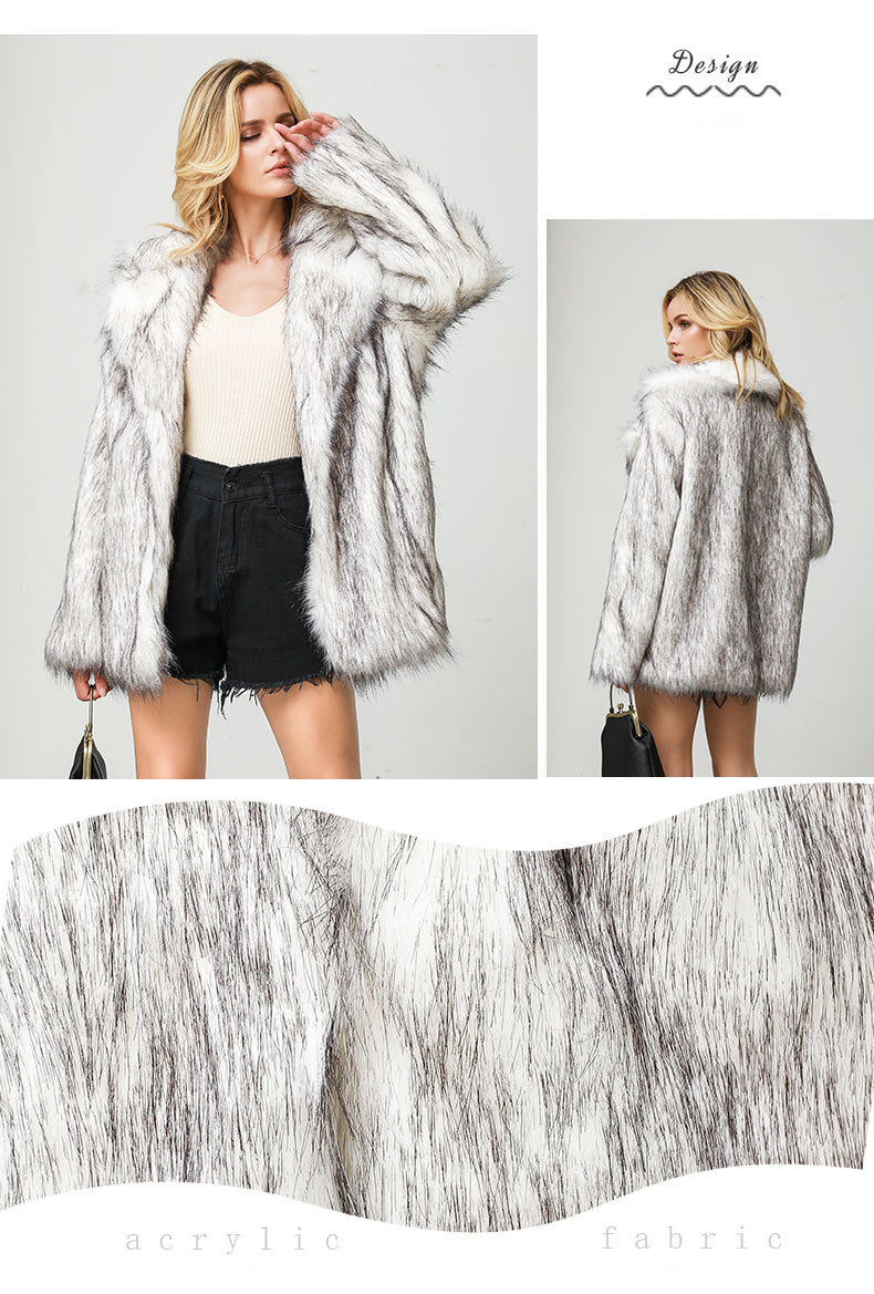 Women’s Street Chic Daily Winter Faux Fur Coat
