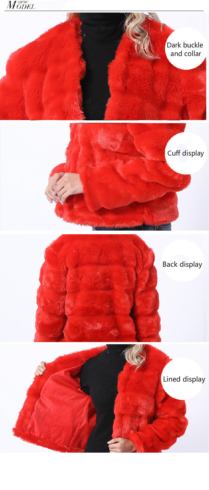 Winter Red Women’s Winter Short Fur Coat