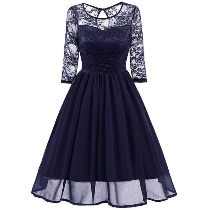 ladies blue lace dress