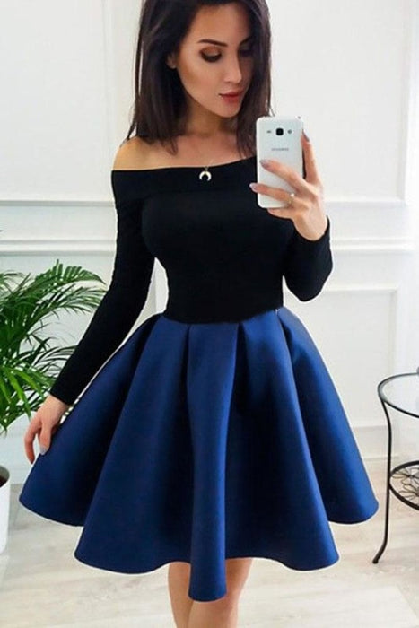 A-Line Off the Cute Short Formal Dresses For Juniors Cheap - Bridelily