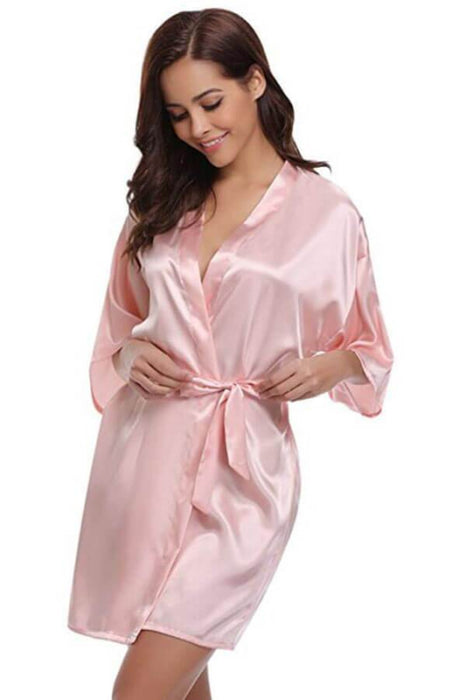 pink bridesmaid dressing gown