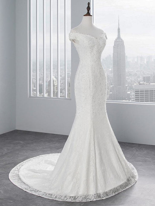 lace applique mermaid wedding dresses long sleeve modest elegant champ –  inspirationalbridal
