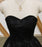 Black Lace Strapless Sweet 16 Prom Long Tulle Graduation Dress - Prom Dresses