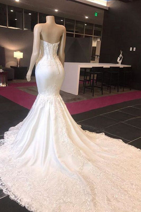 Lace Mermaid Style Wedding Dress Plus Size - Bridelily