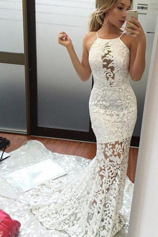 Gorgeous Straps Mermaid Train Lace Wedding Dresses Lace Bridal Dresses  N1770