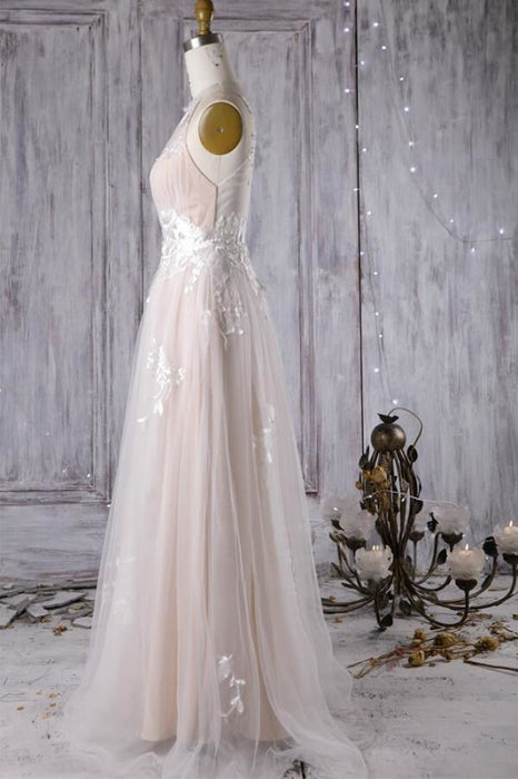 Chic Ruffle Plus Size Boho Wedding Dress With Sleeves - Bridelily