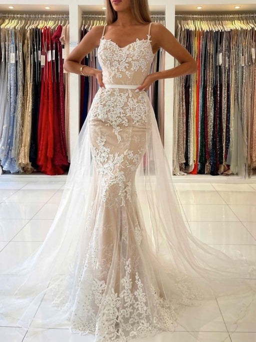V Neck Champagne Lace Long Prom Dresses, Champagne Lace Wedding