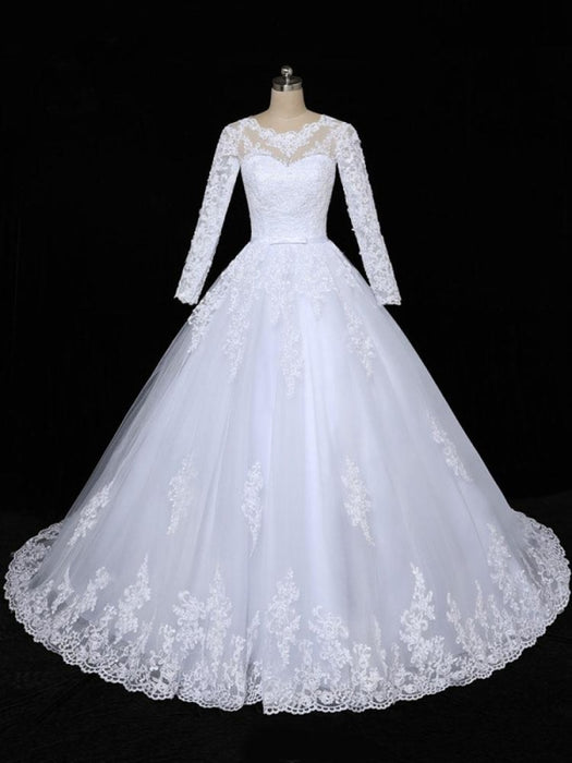 Glamorous Beautiful Long Sleeve Wedding Gowns 2020 - Bridelily