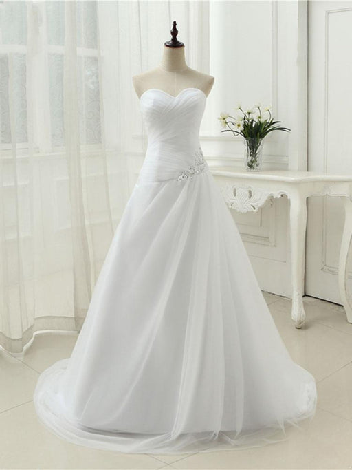 pgmdress Two Piece White Wedding Dresses Ruffle Skirt A-Line Wedding Dress US10 / Custom Color