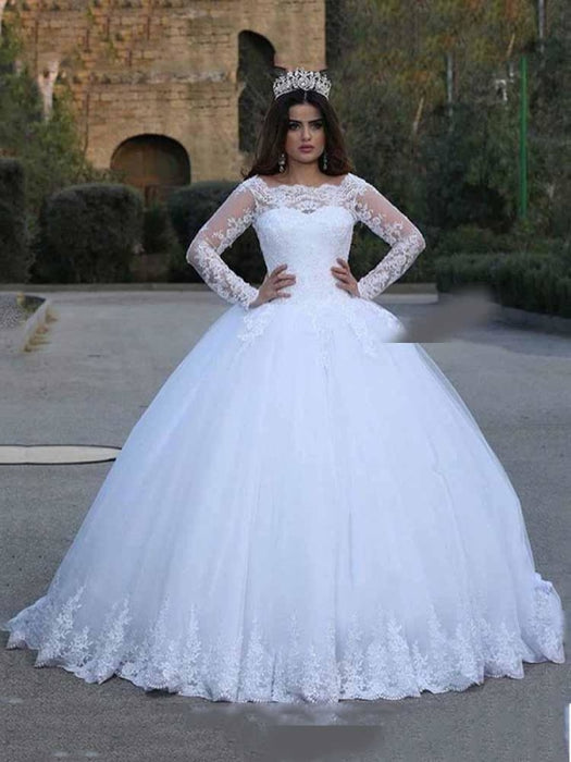 Sleeves Lace Beautiful Long Sleeve Wedding Gowns 2020 - Bridelily