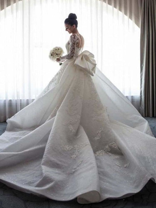 Long Wedding Dress With Detachable Skirt Kleinfeld - Bridelily